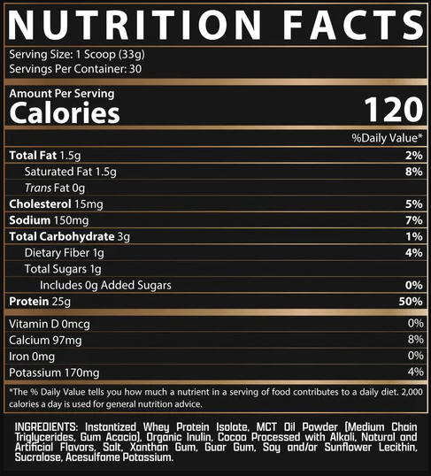 
isofit nutrition facts